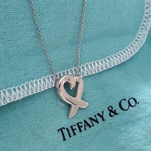 Sold-Tiffany & Co Paloma Picasso Loving Heart Necklace